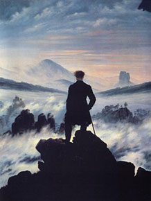 G. D. Friedrich - Viandante in un mare di nebbia, 1818